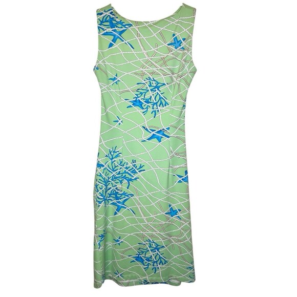 J MCLAUGHLIN Green Coastal Starfish Catalina Sleeveless Rouched Sage Dress XS - Picture 2 of 6